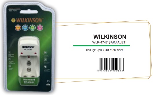 WILKINSON 2'li Pil Şarj Aleti - WLK-4747
